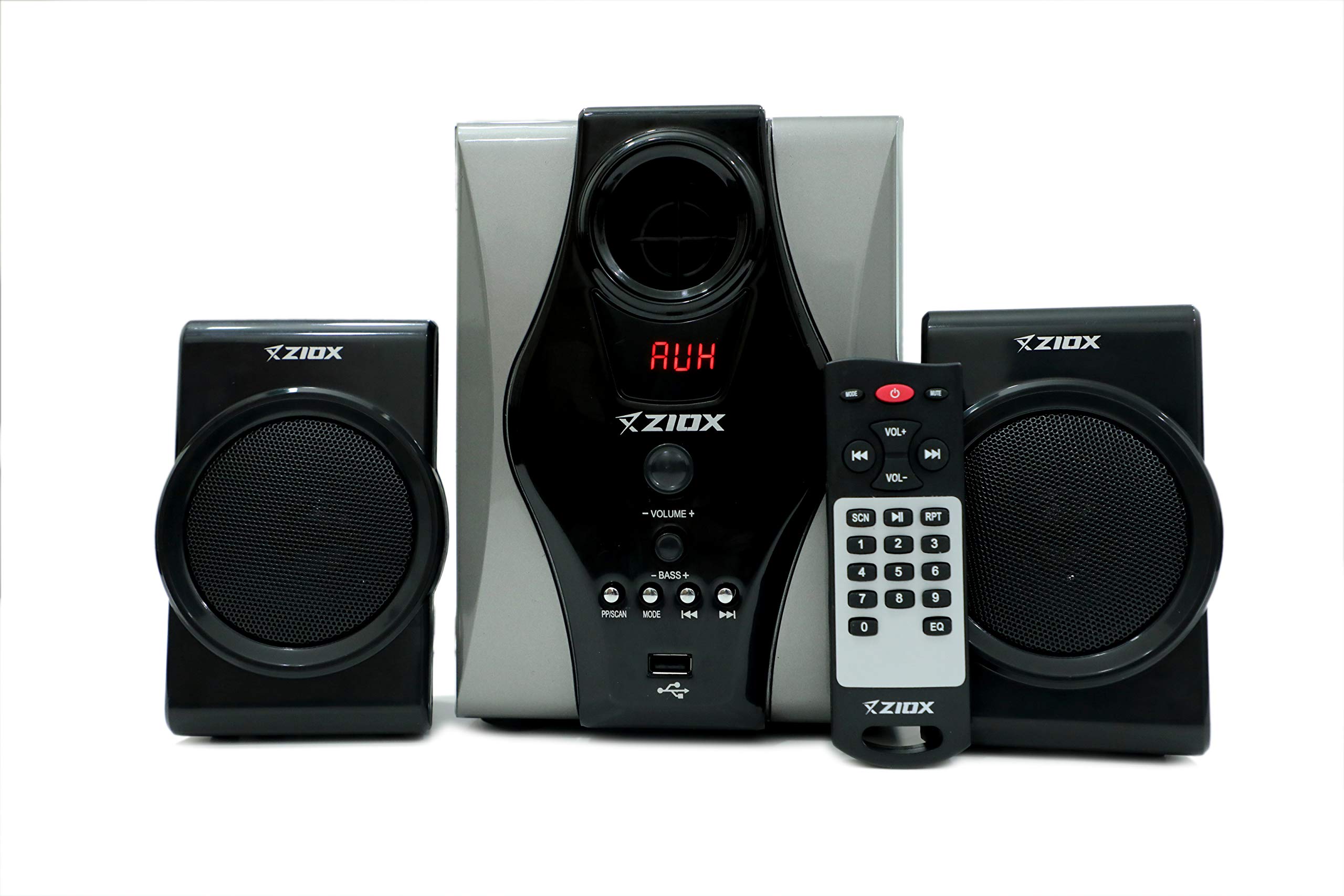 Ziox ZX 201 2.1 Channel USB, Auxiliary Multimedia Speaker - [Black